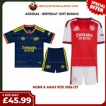 Arsenal 2026/27 Gift Bundle – Home and Away Kids Football Kits