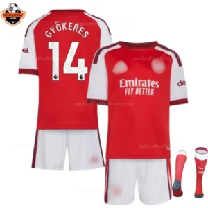 Arsenal Home Kid Replica Football Kit 2026/27 Gyökeres 14 Printed