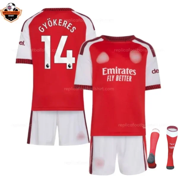 Arsenal Home Kid Replica Football Kit 2026/27 Gyökeres 14 Printed