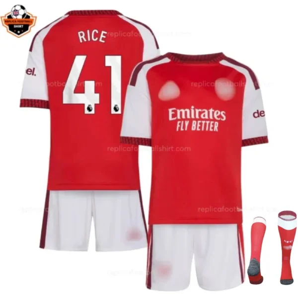 Arsenal Home Kid Replica Football Kit 2026/27 RICE 41 Printed