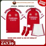 Arsenal 2026/27 Gift Bundle - Home Dad Shirt and Son Kit Fan-Version
