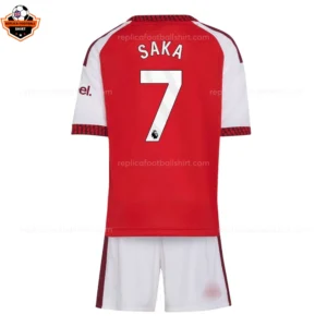 Arsenal Home Kid Replica Football Kit 2026/27 SAKA 7 PrintedArsenal Home Kid Replica Football Kit 2026/27 SAKA 7 Printed - Back view