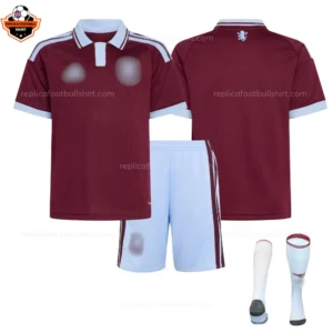 Aston Villa Home Kid Replica Football Kit 2026/27