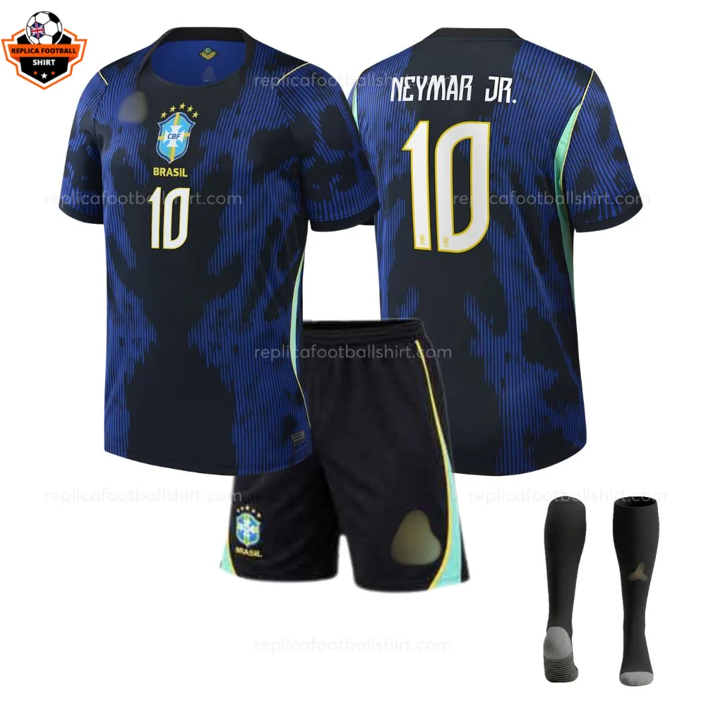 Brazil World Cup 2026 NEYMAR JR. 10 Away Kid Replica Football Kit