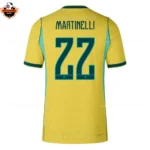 Brazil World Cup 2026 MARTINELLI 22 Home Men Replica Football Shirt