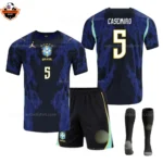 Brazil World Cup 2026 CASEMIRO 5 Away Kid Replica Football Kit