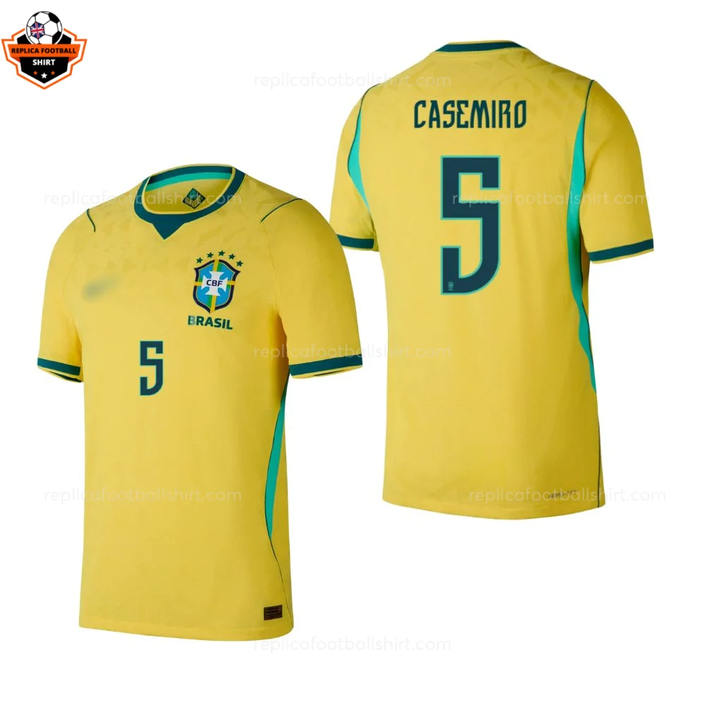 Brazil World Cup 2026 CASEMIRO 5 Home Men Replica Football Shirt