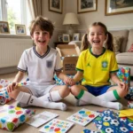 England and Brazil World Cup 2026 Gift Bundle - Home Fan-Version Kids Football Kits