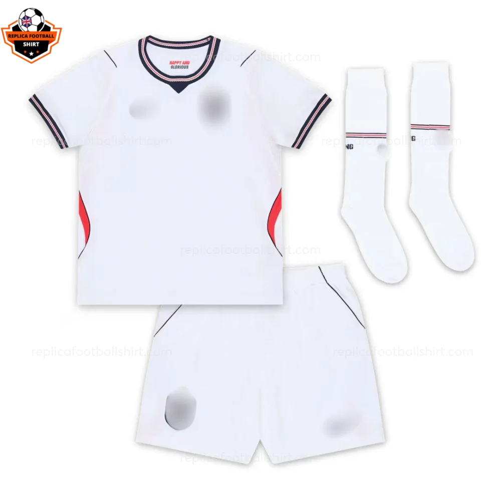 England World Cup 2026 O'REILLY 3 Home Kid Replica Football Kit - Front view