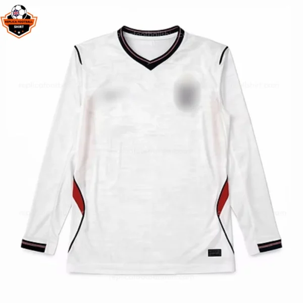 England World Cup 2026 Home Long Sleeve Men Replica Football Shirt