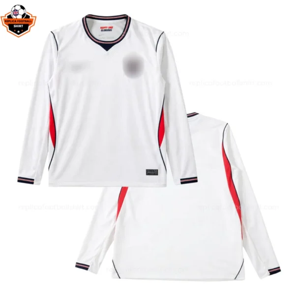 England World Cup 2026 Home Long Sleeve Men Replica Football Shirt