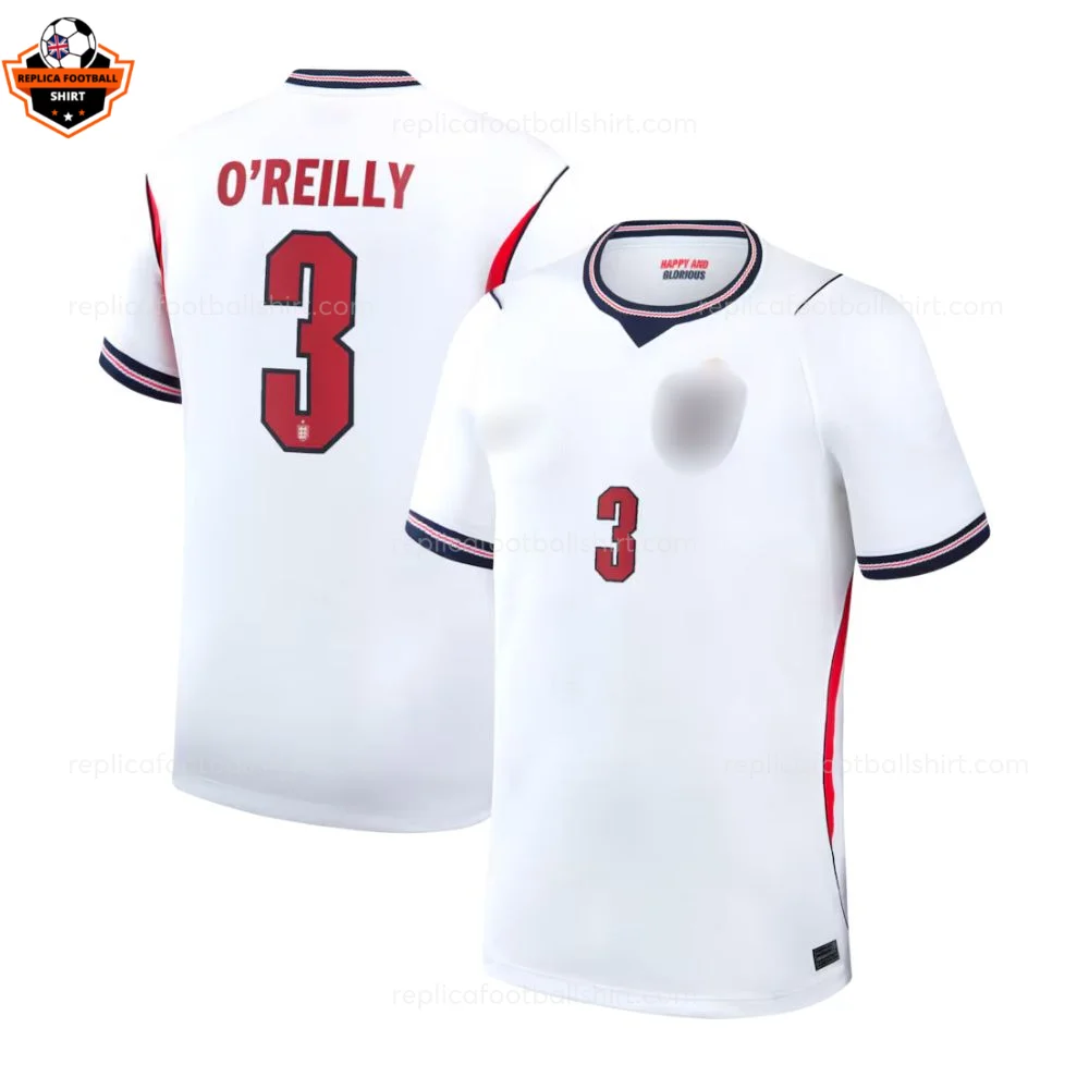 England World Cup 2026 O'REILLY 3 Home Men Replica Football Shirt