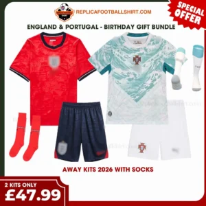 England and Portugal World Cup 2026 Gift Bundle - Away Fan-Version Kids Football Kits