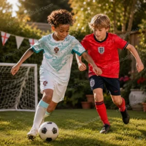 England & Portugal World Cup 2026 Gift Bundle – Away Kids Football Kit - details (1)