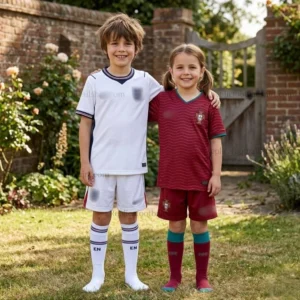 England & Portugal World Cup 2026 Gift Bundle – Home Kids Football Kit - details (1)