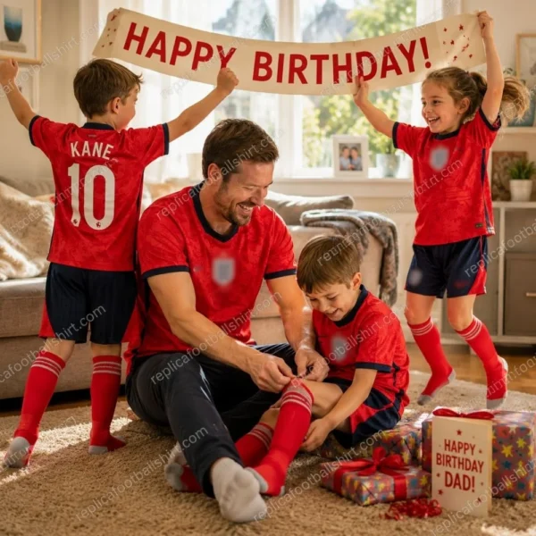 England World Cup 2026 Gift Bundle - Away Dad Shirt and 3 Kits Fan-Version