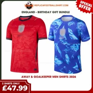 England World Cup 2026 Gift Bundle - Away & Goalkeeper Men Shirts