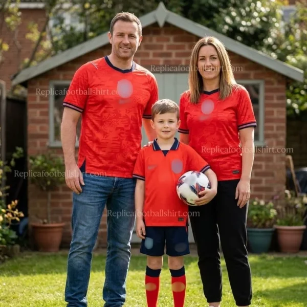 England World Cup 2026 Gift Bundle - Away Dad and Mom Shirt and Son Kit Fan-Version