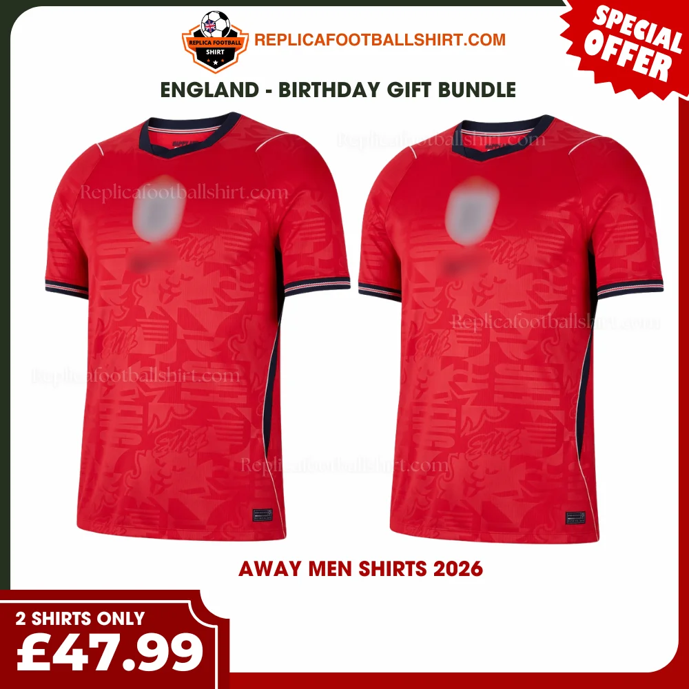 England World Cup 2026 Gift Bundle - 2 Away Men Shirts