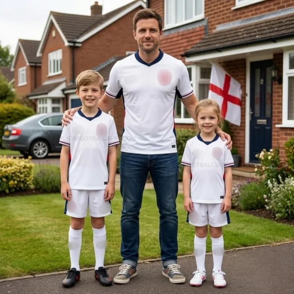 England World Cup 2026 Gift Bundle - Home Dad Shirt and Son Kits Fan-Version