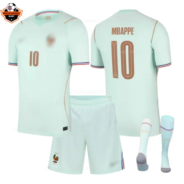 France World Cup 2026 MBAPPE 10 Away Kid Replica Football Kit