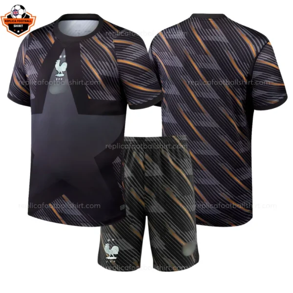 France World Cup 2026 Black Goalkeeper Kid Replica Football Kit