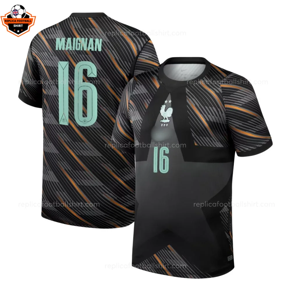 France World Cup 2026 MAIGNAN 16 Black Goalkeeper Men Replica Football Shirt