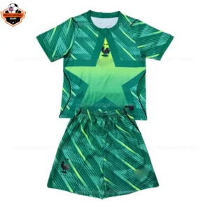 France World Cup 2026 Green Goalkeeper Kid Replica Football Kit - details (1)