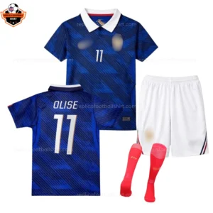 France World Cup 2026 OLISE 11 Home Kid Replica Football Kit