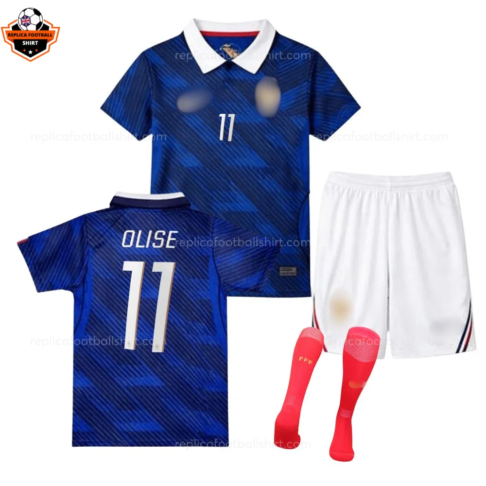 France World Cup 2026 OLISE 11 Home Kid Replica Football Kit