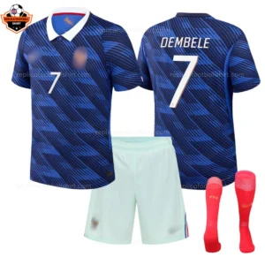 France World Cup 2026 DEMBELE 7 Home Kid Replica Football Kit
