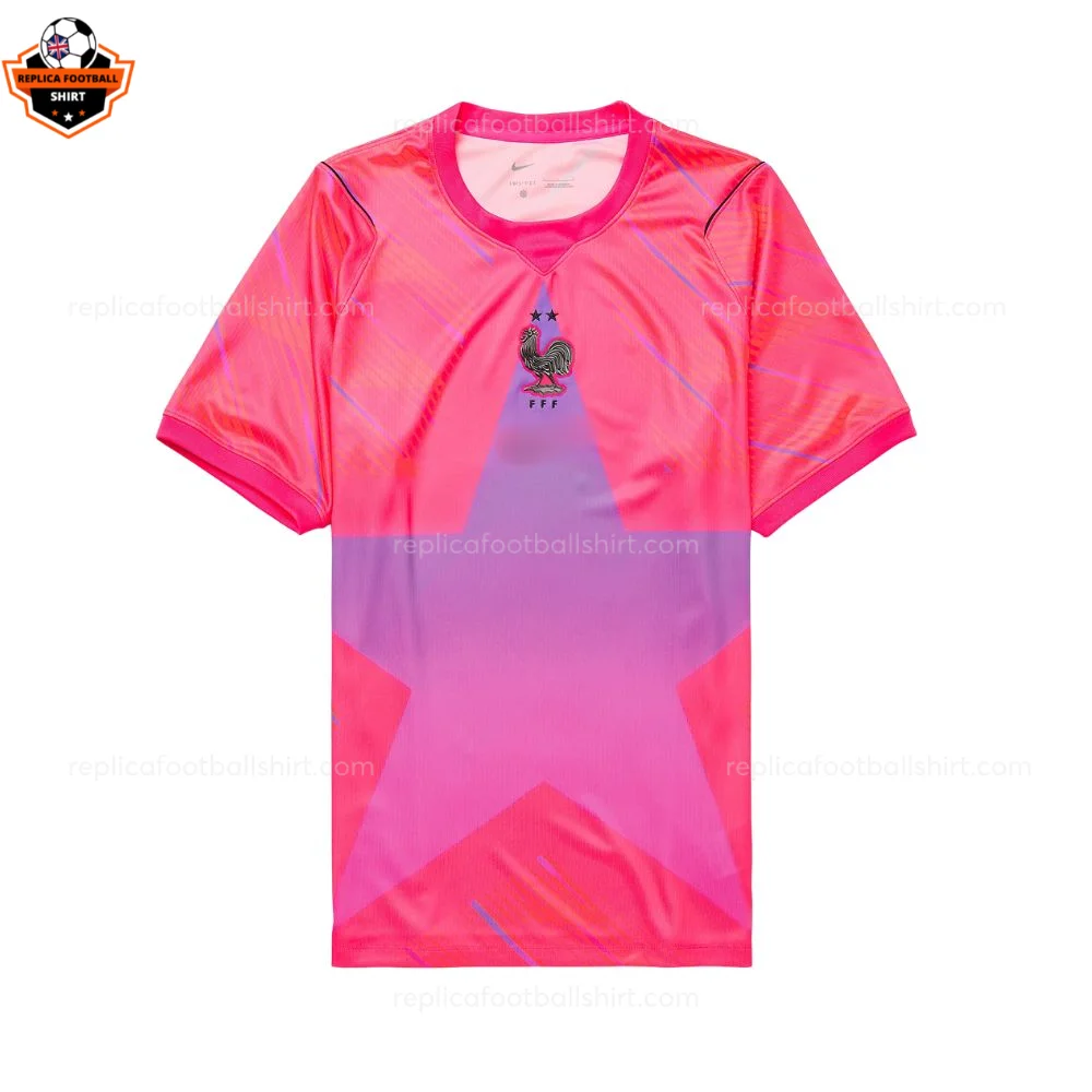 France World Cup 2026 Pink Goalkeeper Men Replica Football Shirt - Front view