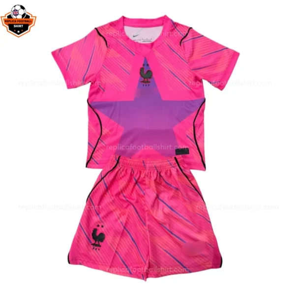 France World Cup 2026 Pink Goalkeeper Kid Replica Football Kit