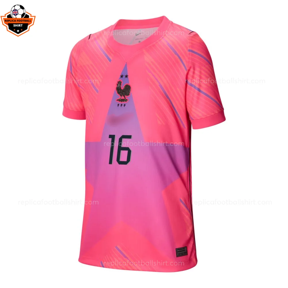 France World Cup 2026 MAIGNAN 16 Pink Goalkeeper Men Replica Football Shirt - Front view