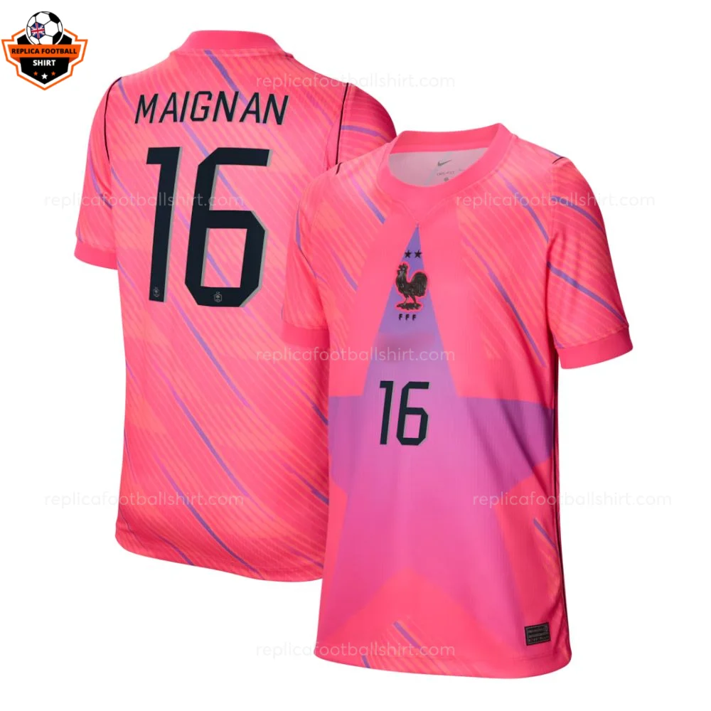 France World Cup 2026 MAIGNAN 16 Pink Goalkeeper Men Replica Football Shirt