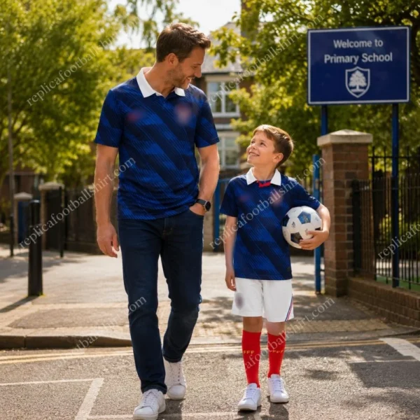 France World Cup 2026 Gift Bundle - Home Dad Shirt and Son Kit Fan-Version