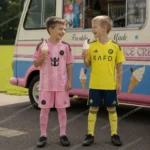 Inter Miami and Al Nassr FC 2025/26 Gift Bundle – Home Fan-Version Kids Football Kits (With Socks)