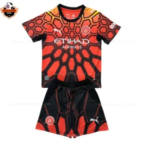 Manchester City Red Goalkeeper Kid Replica Football Kit 2026/27