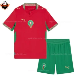 Morocco World Cup 2026 Home Kid Replica Football Kit