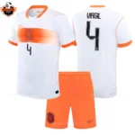 Netherlands World Cup 2026 VIRGIL 4 Away Kid Replica Football Kit