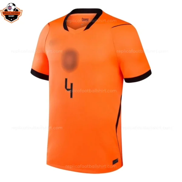 Netherlands World Cup 2026 VIRGIL 4 Home Men Replica Football Shirt