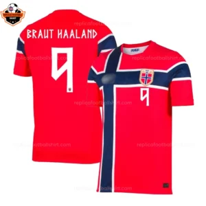 Norway World Cup 2026 BRAUT HAALAND 9 Home Men Replica Football Shirt