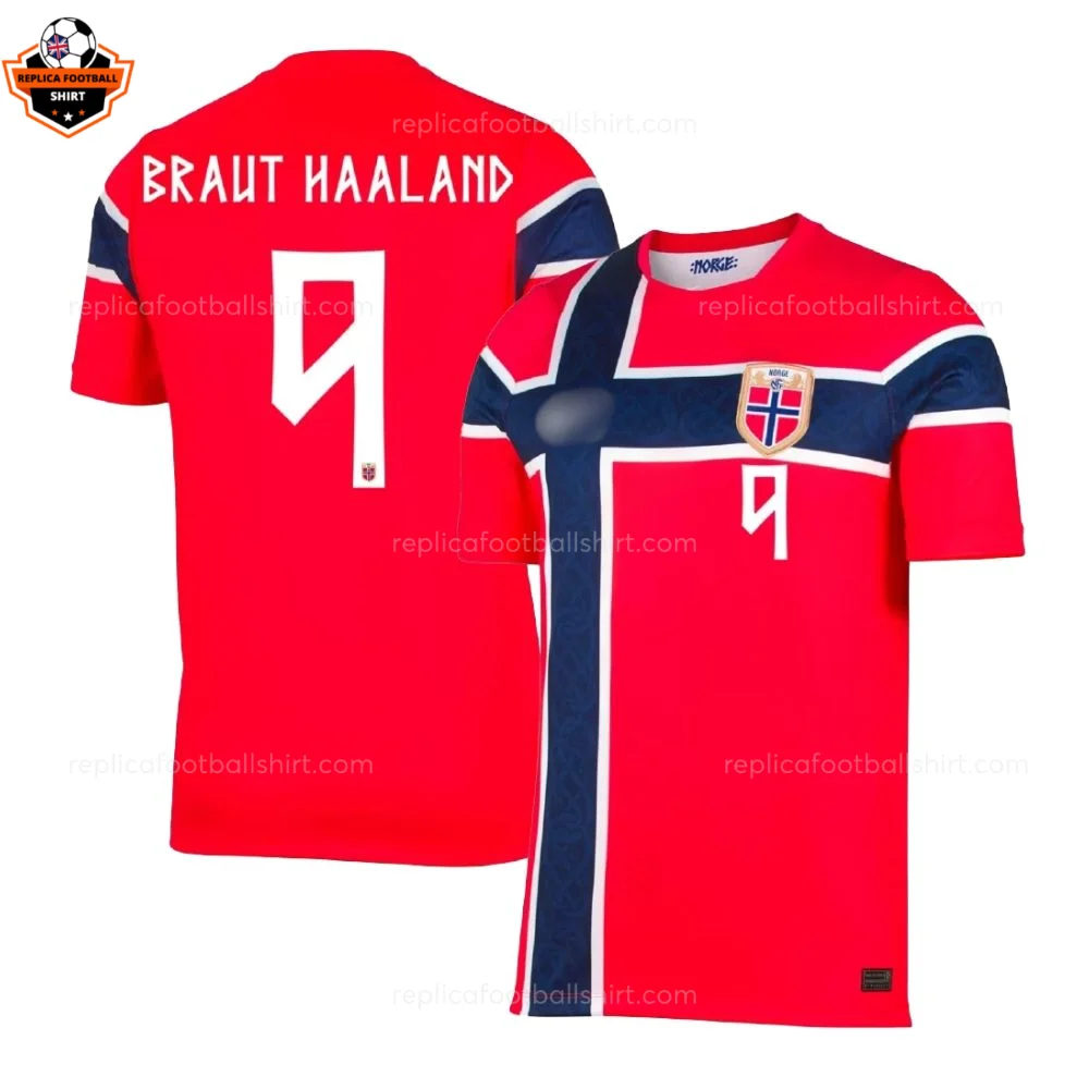 Norway World Cup 2026 BRAUT HAALAND 9 Home Men Replica Football Shirt