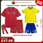 Portugal & Brazil World Cup 2026 Gift Bundle – Home Kids Football Kit