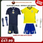 Scotland & Brazil World Cup 2026 Gift Bundle – Home Kids Football Kit