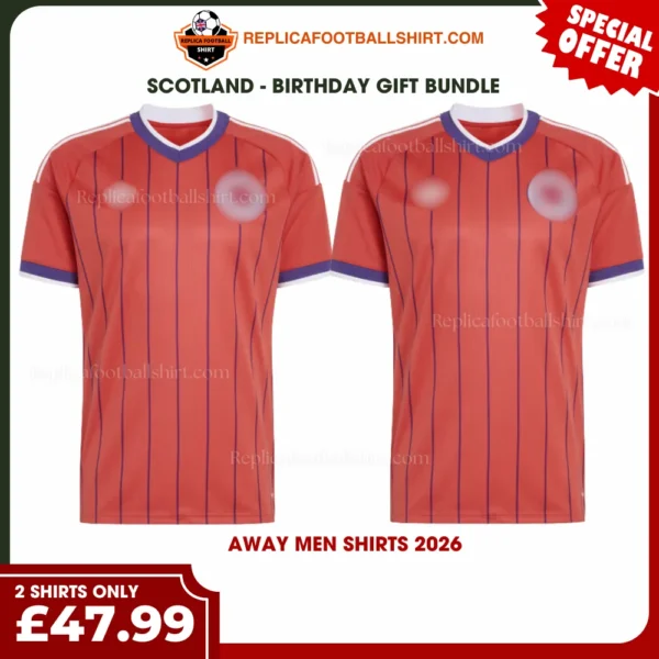 Scotland World Cup 2026 Gift Bundle - 2 Away Men Shirts