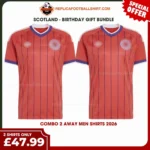Scotland World Cup 2026 Gift Bundle - 2 Away Fan-Version Men Football Shirts