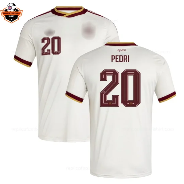 Spain World Cup 2026 PEDRI 20 Away Men Replica Football Shirt