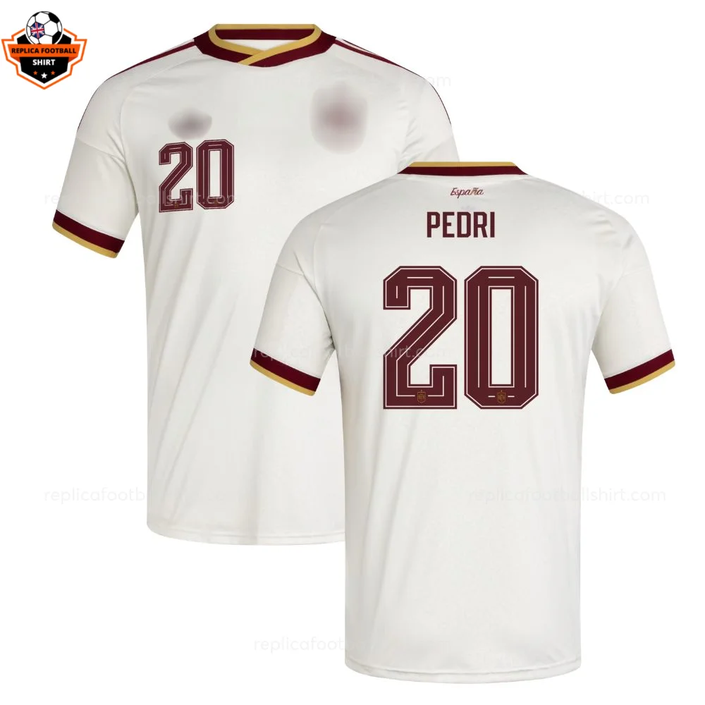 Spain World Cup 2026 PEDRI 20 Away Men Replica Football Shirt