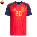 Spain World Cup 2026 PEDRI 20 Home Men Replica Football Shirt
